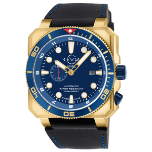 XO Submarine Blue Dial Blue Handmade Italian Leather Strap Blue Bezel IPYG 48x58mm Blue Dial