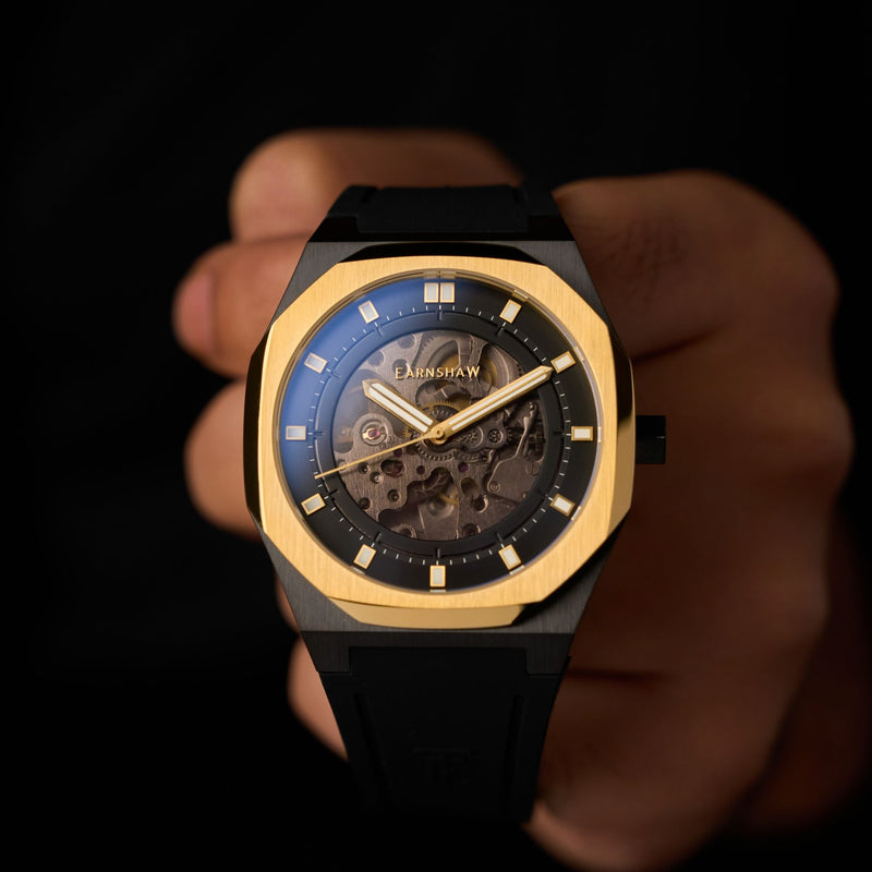 Discovery Drake Skeleton Automatic Black / Black Silicone | Black Dial