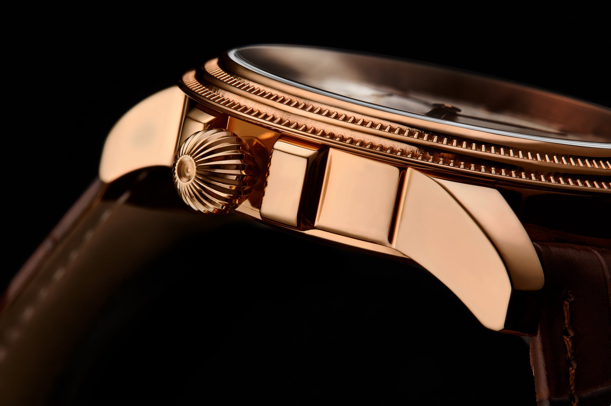 Symphony Brown/Leather/Silver Dial/Rose Case | Silver Dial