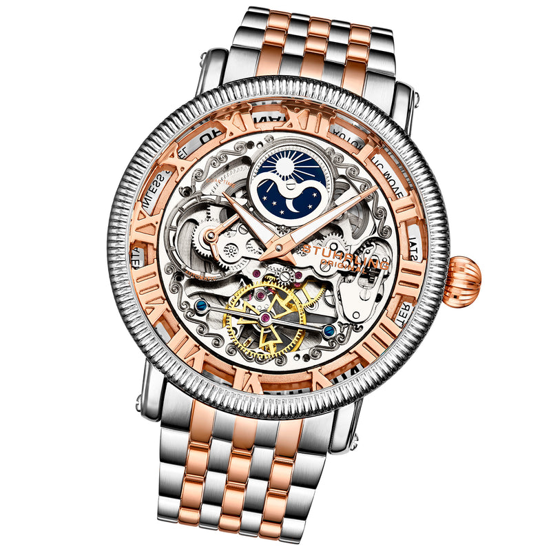 Legacy Steel, Rose Gold/Stainless Steel | Silver Dial