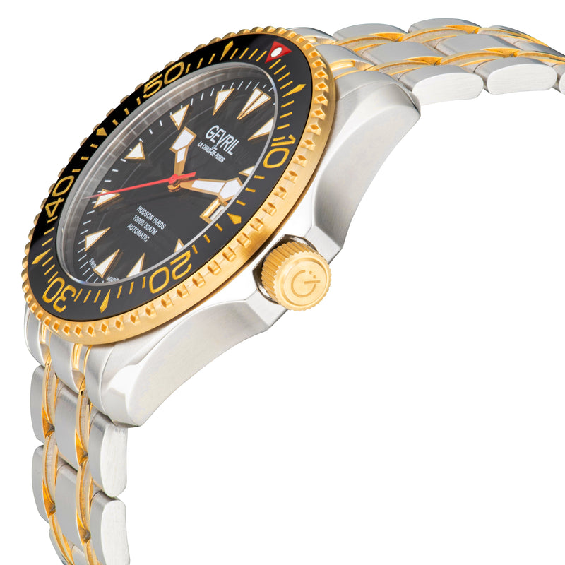 Hudson Yards Sellita SW200 Automatic Swiss Made Watch ceramic bezel helium valve | Black Dial