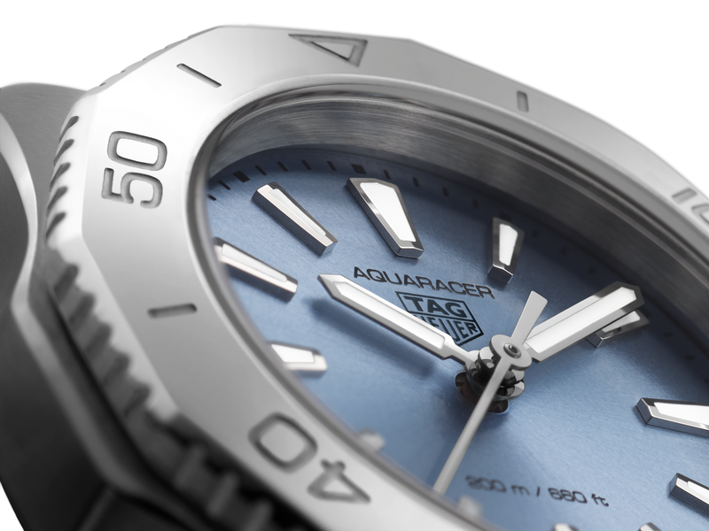 TAG HEUER AQUARACER PROFESSIONAL 30MM, W/R 200M, STEEL CASE & BRACELET, BLUE DIAL Light Blue Dial | Light Blue Dial