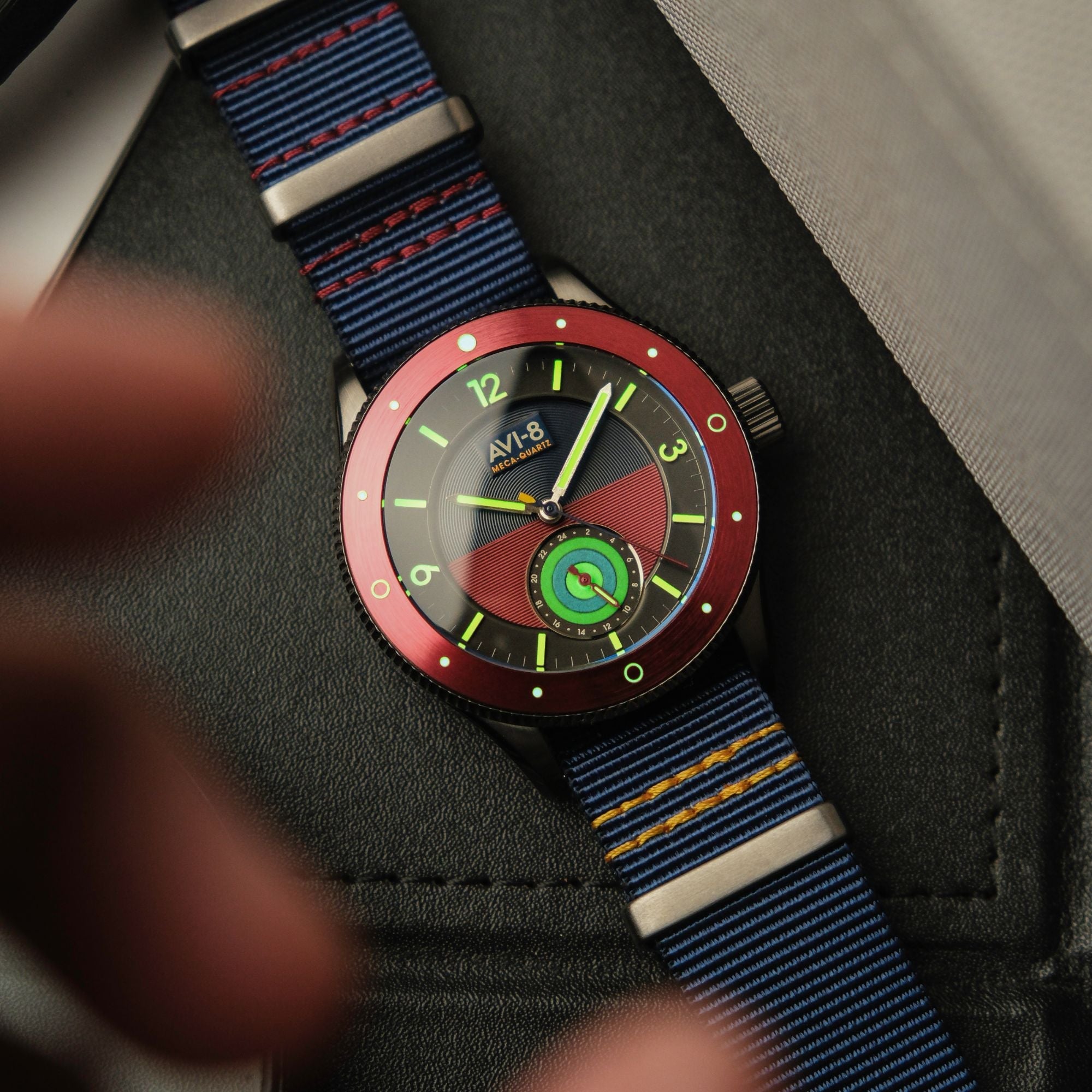 Airmaster Sector Meca-Quartz Blue /Red / Nylon | Blue Dial