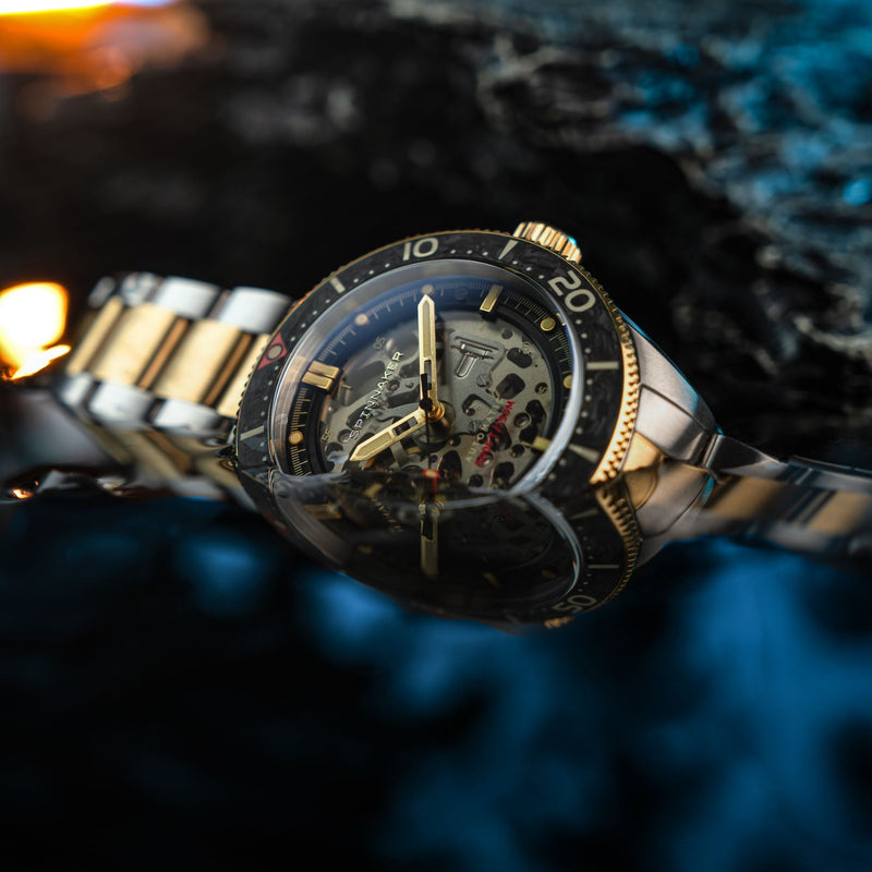 Croft 42 Skeleton Automatic Black / Two-tone Stainless Steel | Black Dial