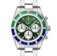 Accelero Rainbow Chronograph Green/Stainless Steel | Green Dial