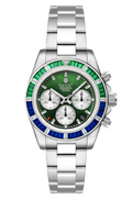 Accelero Rainbow Chronograph Green/Stainless Steel | Green Dial