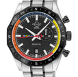 Regatta GV2 Swiss Quartz,Tide cycle indicator, Black dial, Two toned SS/IPBLK Bracelet | Black Dial