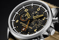 Aviator 929 Beige/Leather | Black Dial
