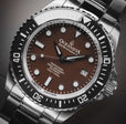 Deep Marine Explorer Swiss Automatic II Silver bezel | Brown Dial