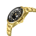 Barracuda IPYG Case, Black Sunray Dial, Ceramic Bezel, 316L IPYG Stainless Steel Bracelet | Blue Dial