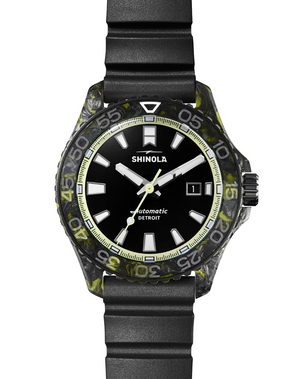 Monster 45mm, Black Rubber Strap Black Dial