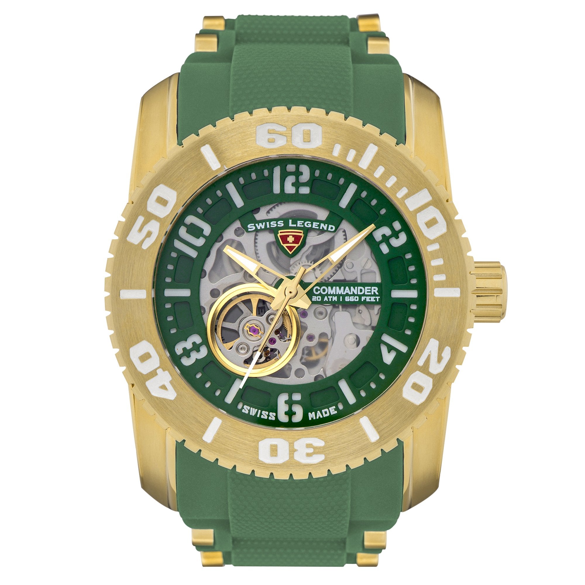 COMMANDER- SWISS MADE AUTOMATIC Green Dial / Green Strap | Green