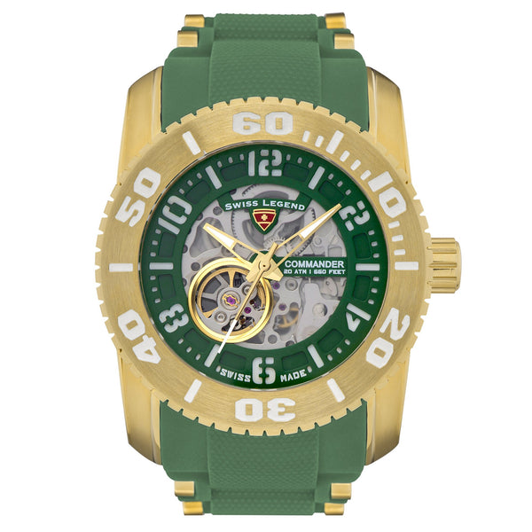 COMMANDER- SWISS MADE AUTOMATIC Green Dial / Green Strap | Green