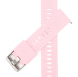 Bandini SIL.122 | Mens Quick Release Grooved Silicone Heavy Duty Sports Watch Band - 22mm / Pink 22mm / Pink |  Dial