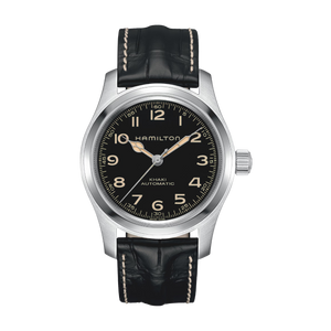 Khaki Field Black / Leather Black Dial