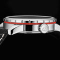 Global Voyager GMT 42mm World Timer Watch Black/Leather | Black Dial