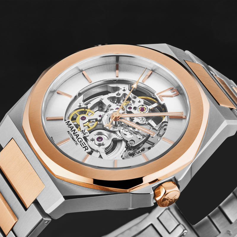 Open mind MAN-RO-05-BM / Silver / Two-Tone | Silver Dial