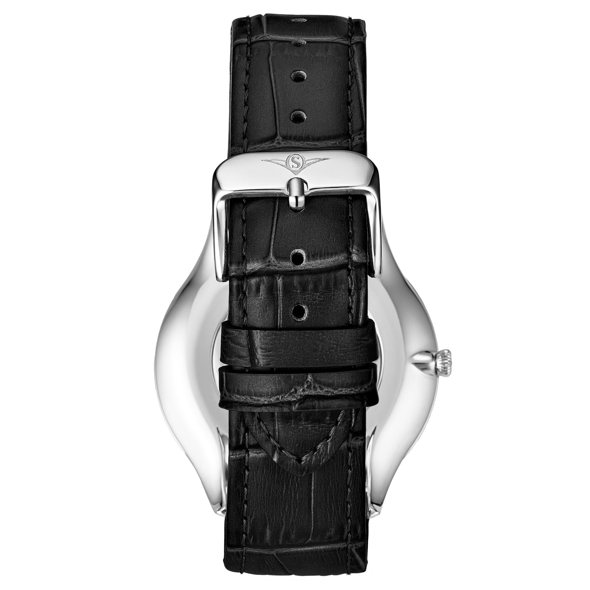 Symphony Black/Leather/Black Dial/Silver Case | Black Dial