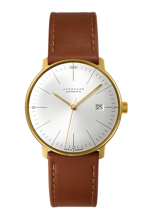 Max Bill Automatic Silver Dial / Brown Leather Strap Silver Dial