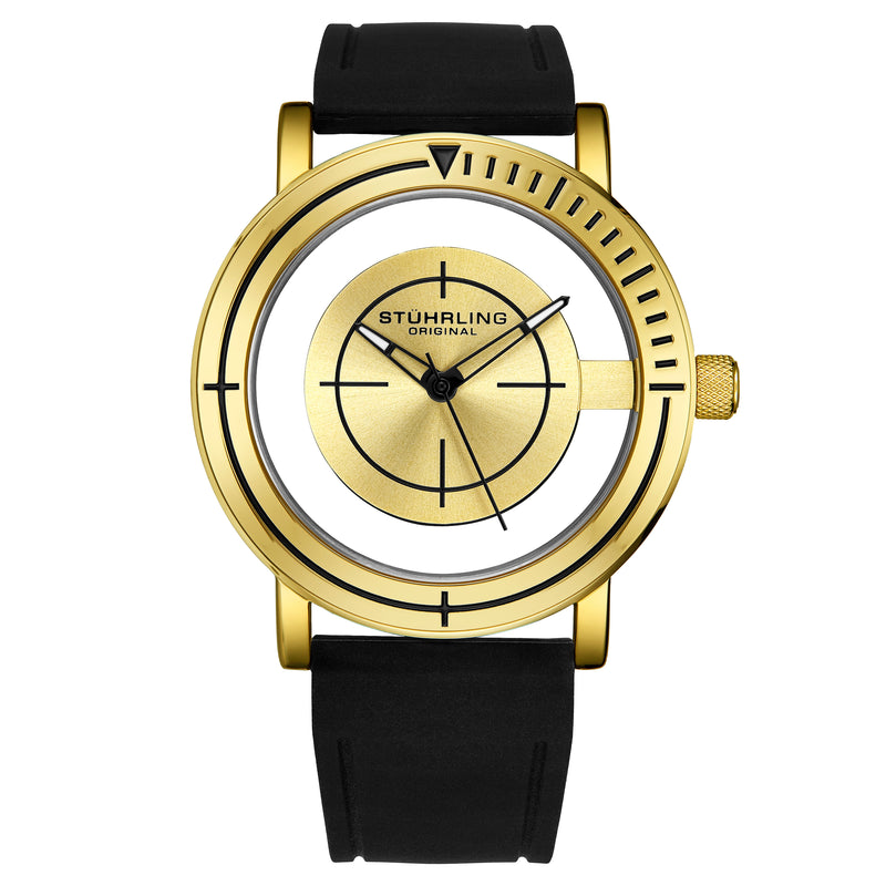 Aviator Black/Gold Black/Gold/Silicone | Gold Dial