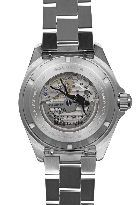 NVA Kommando Minentaucher Black / Black Strap | Black Dial