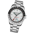 Voyager GMT 4017.3 Quartz GMT 42mm Diver Silver/Stainless Steel | White Dial
