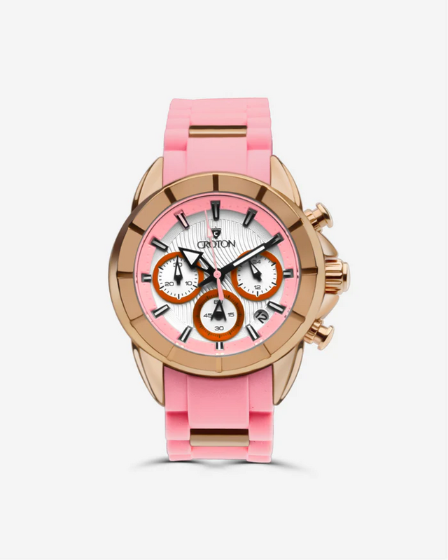 Ladies Rosegold Case Chronomaster with Silicon Strap  |  Dial