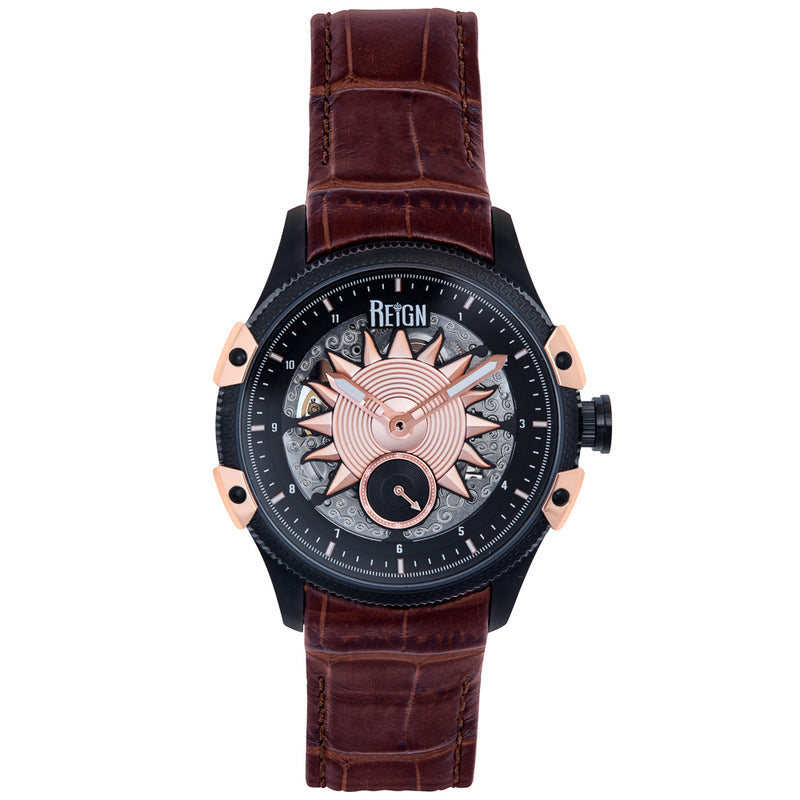Solstice Automatic Dark Brown/Rose Gold | Black Dial