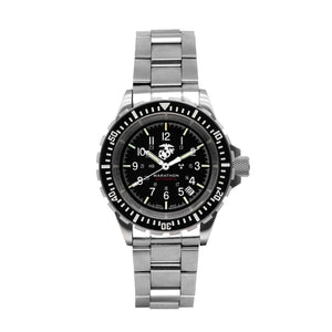 Dive Auto Government Search and Rescue (GSAR) Black US Marine/Steel Bracelet | Matte Black Dial