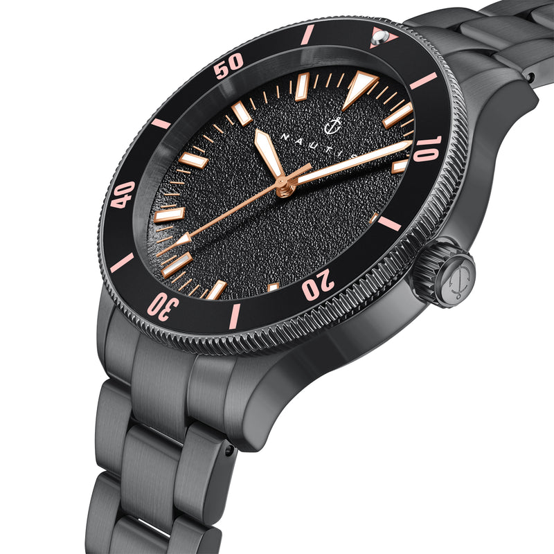 Deacon Black/Rose Gold | Black Dial