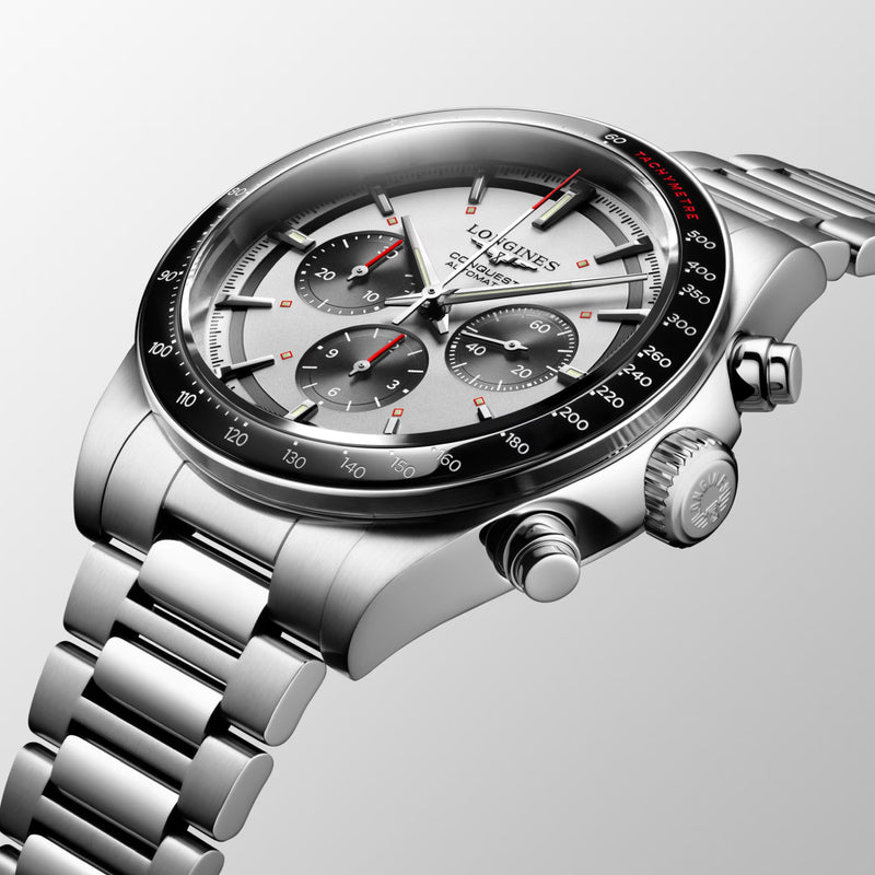 Conquest Chronograph Silver / Stainless Steel | Silver Dial