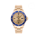 Pre-Owned Rolex 18 Ct Yellow Gold Submariner Champagne Dial 40mm-Ref. 16618