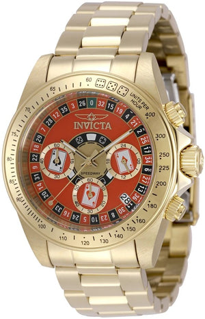 Speedway Chronograph Red Dial / Gold-Tone Stainless Steel Bracelet Red Dial