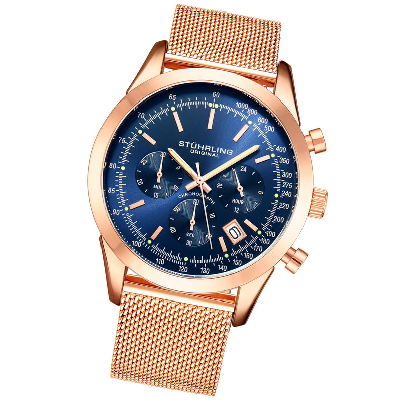 Monaco Rose Gold Rose Gold/Alloy | Blue Dial