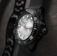 Deep Marine Explorer III Black Stainless bezel | White Dial Watch