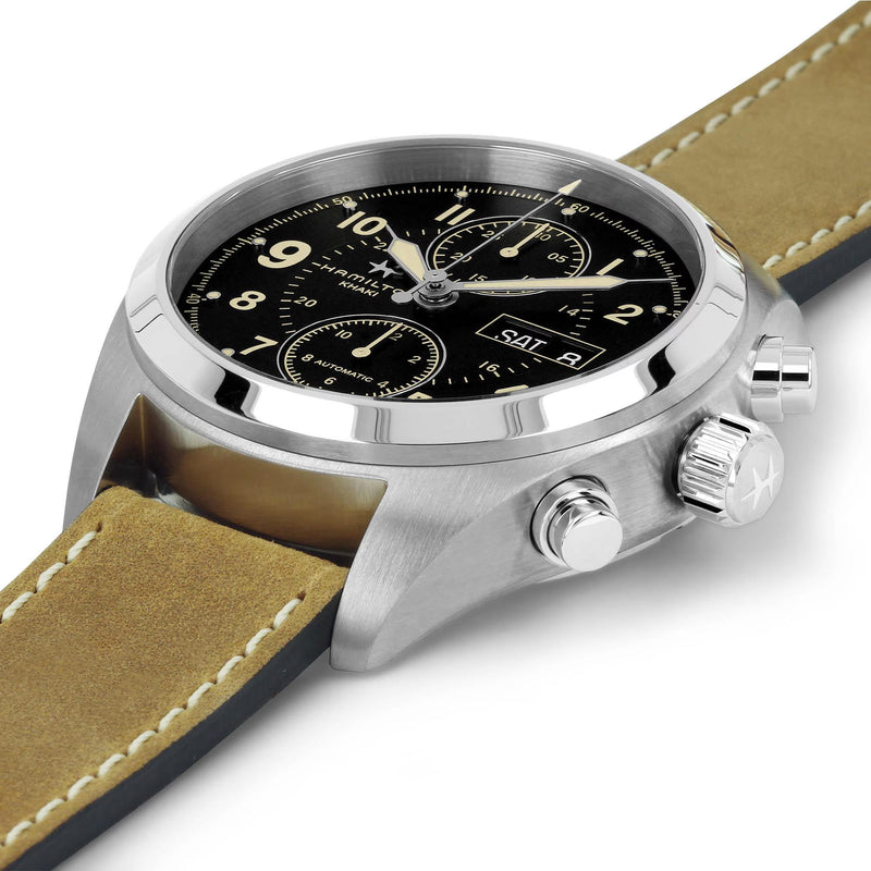 Khaki Field Auto Chrono Brown | Black Dial