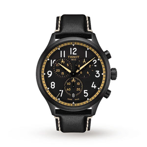 Chrono XL Vintage Chronograph Black Dial / Black Leather Strap Black Dial