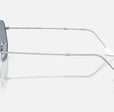 HEXAGONAL FLAT LENSES UNISEX Silver / Polar Blue |  Dial