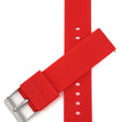 SIL.100 | Quick Release Slim Soft Rubber Silicone Watch Band - 22mm, Red 22mm / Red |  Dial