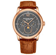 Symphony Light Brown/Leather/Gun Metal Grey Dial/Rose Case | Dark Grey Dial