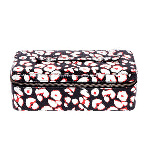 Sloane Textured Leather Jewelry Case Red