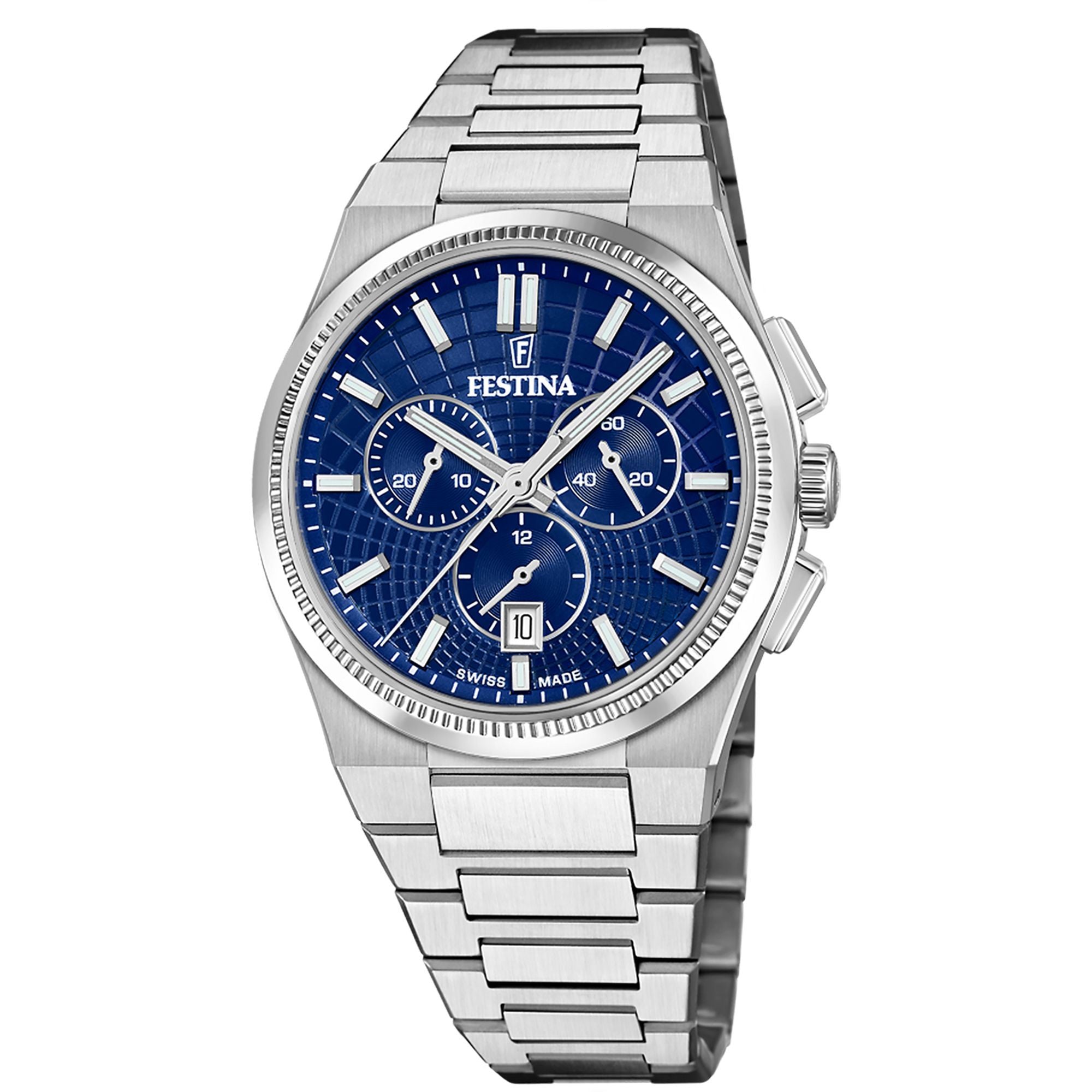 Rive Chronograph Blue / Stainless Steel | Blue Dial