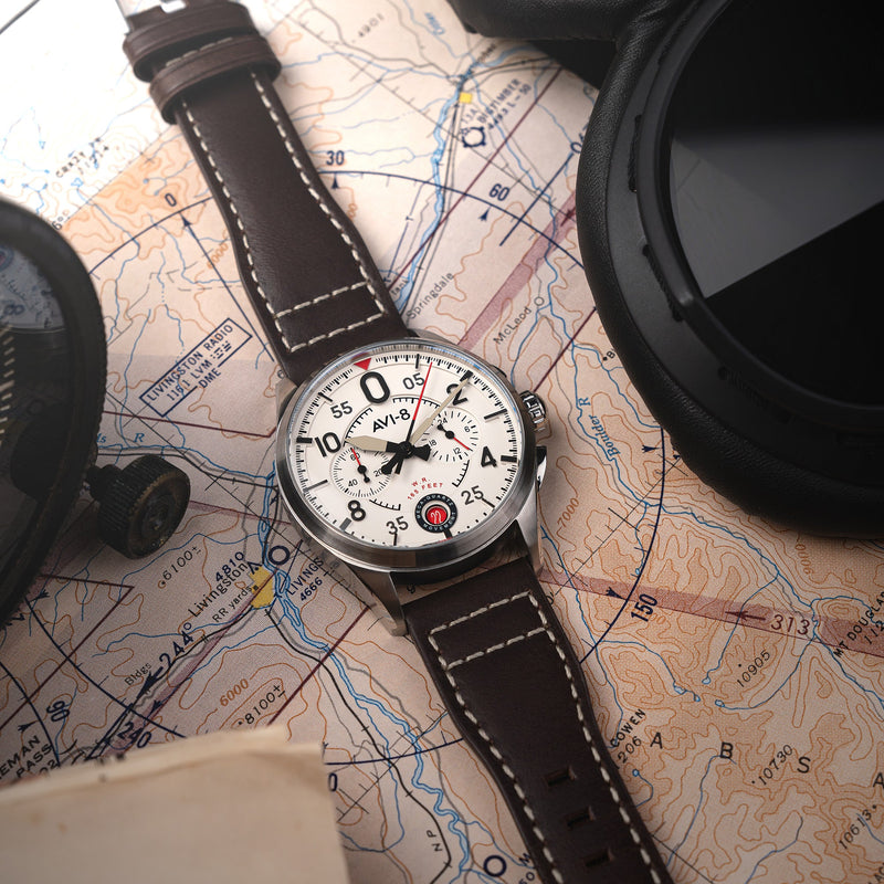 Lock Chronograph White / Leather | White Dial