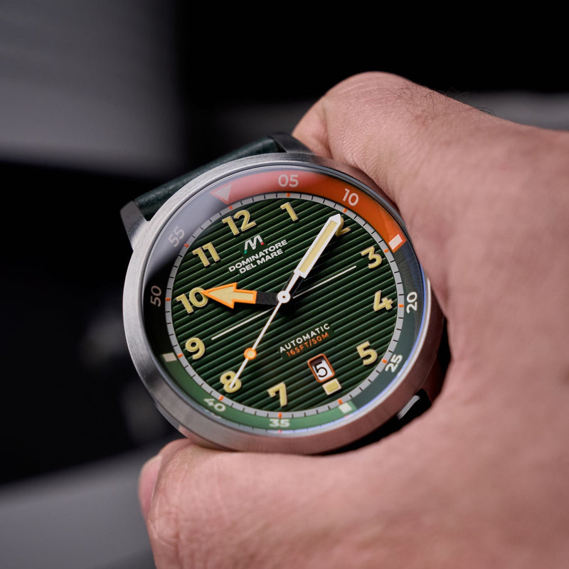 Camogli Automatic Green / Green Leather | Green Dial