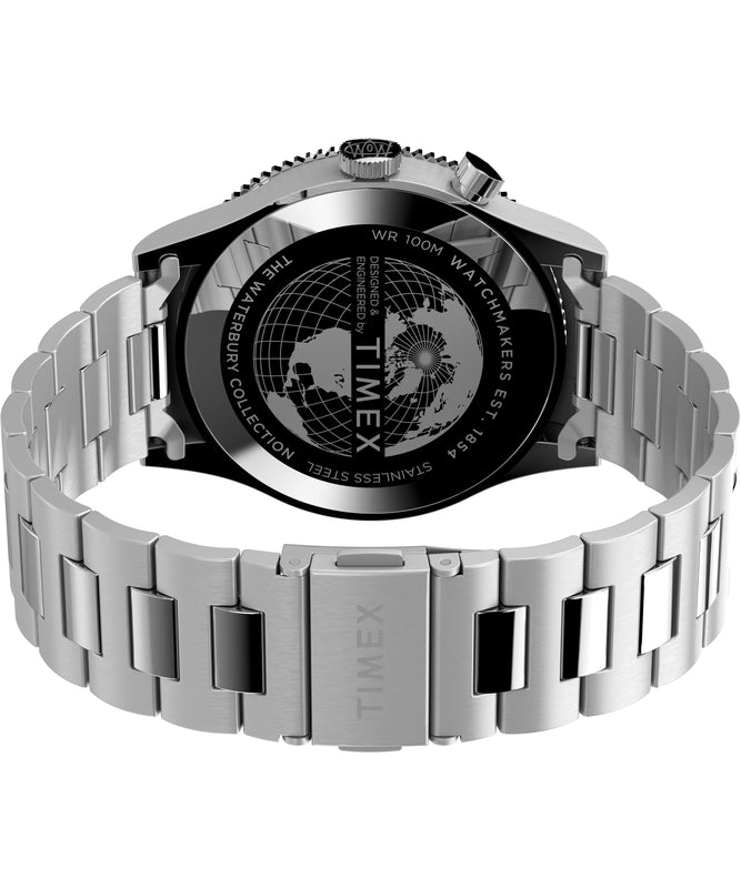 WATERBURY Stainless Steel / Stainless Steel | Black Dial