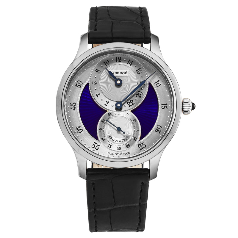 Agathon FAB-211 / Silver/Blue Enamel | Silver / Blue Dial