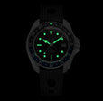 Diver GMT 200M Automatic Diving Watch - Blue & Black | Black Dial