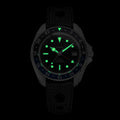 Diver GMT 200M Automatic Diving Watch - Blue & Black | Black Dial