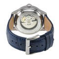 Guggenheim Gevril Men's Guggenheim Automatic 316L Stainless Steel Blue Dial, Genuine Italian Handmade Blue Leather with blue Stitching Strap. | Blue Dial