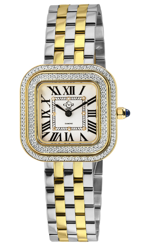 Bellagio GV2 Women's Diamond Swiss Quartz Watch, Silver/White dial 8 Diamonds, Bracelet | White Dial